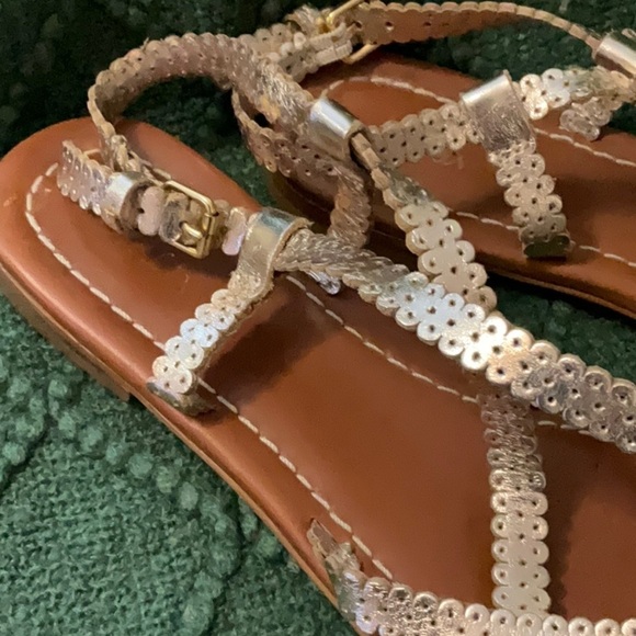 Boden Deborah Gold Sandal - Size 38 - Picture 3 of 7